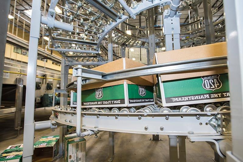 Cartons on spiral conveyor